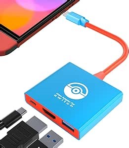PURBHE Switch Dock for Nintendo Switch,Portable Switch Docking Station Compatible with Nintendo Switch and Switch OLED,Switch HDMI Adapter 4K/60Hz Switch TV Dock Small and Fashion Switch Travel Dock