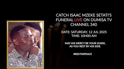 Join us as we celebrate the life and legacy of gospel artist Isaac Mzeke Setati. Catch the funeral service LIVE on Dumisa TV (Channel 340) | Dumisa TV