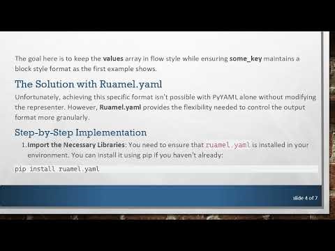 How to Dump Lists with Flow Style using PyYaml or Ruamel.yaml