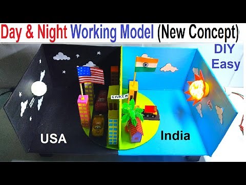 day and night working model 3D for science exhibition - simple and easy - innovative | howtofunda