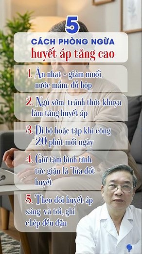 5 cách phòng ngừa huyết áp tăng cao #shots #songkhoe #huyetapcao