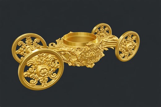 Cinderella Carriage Chassis STL for 3D Printing, Princess Coach Spare Parts, Digital Download, 3D Printer Design, DIY Fairy Tale Project - Etsy