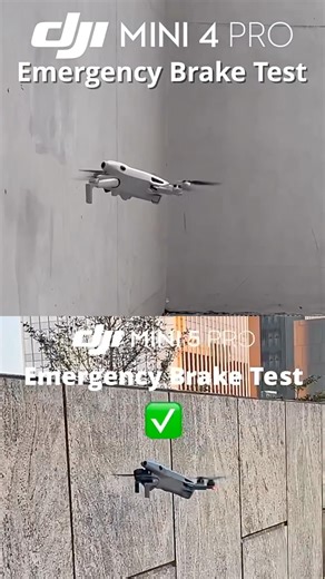 DJI mini 5 pro vs DJI mini 4 pro emergency brake❌😱#drone #dji #djimini5pro