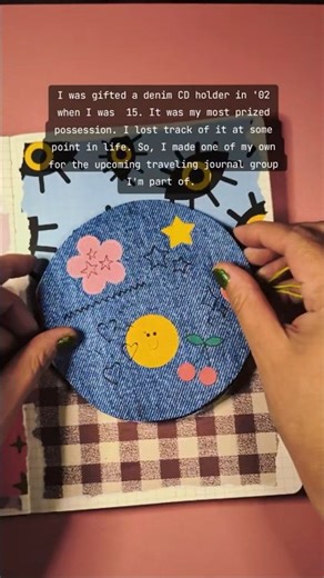 Diy paper denim CD holder #diy #newjournal #crafting #nostalgia #2000s #cds