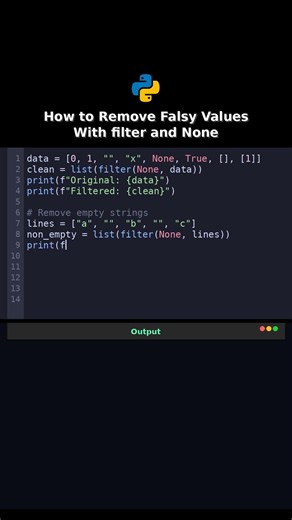 How to Remove Falsy Values With filter and None #python