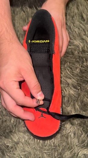 19K views · 526 reactions | Jordan 14 Ferrari Laces Tutorial 朗 | C.kicks | Facebook