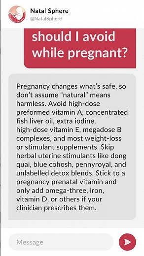 What supplements should I avoid while pregnant?