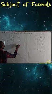 Easy hack to subject of formula!!!