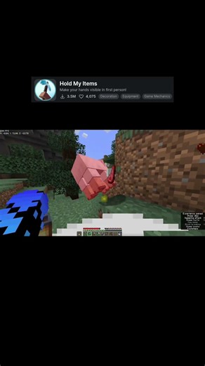 This mod ENHANCES first person experience in Minecraft! #shorts