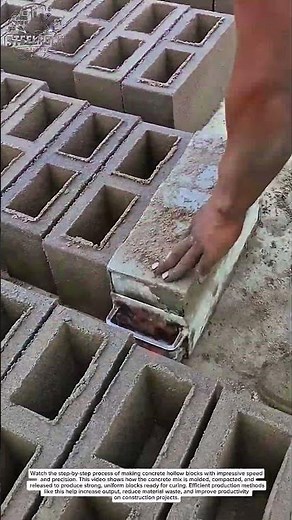 How Concrete Blocks Are Made So Fast! Satisfying Block Manufacturing Process