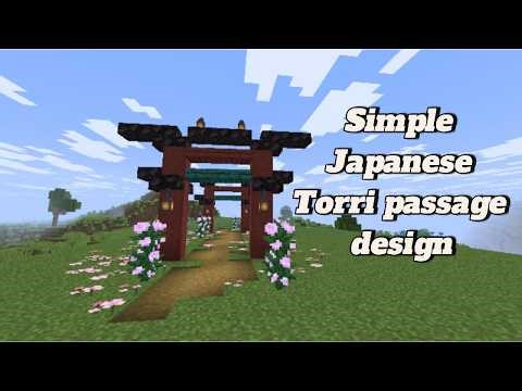 Minecraft Japanese Torri passage build tutorial..⛩️ マインクラフトの日本の鳥居建築チュートリアル..⛩️