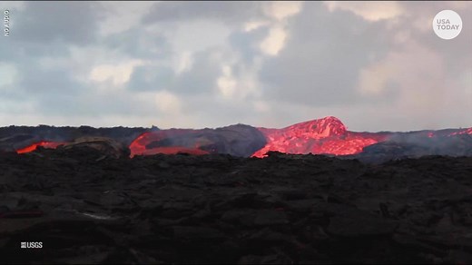 35K views | Lava continues to flow near a residential neighborhood decimated by the Kilauea volcano eruption on the Big Island of Hawaii. https://usat.ly/2tjaKis | USA TODAY Video | Facebook