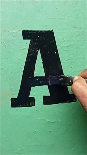How to Draw A Letter 🎨🖌️ #english #lettering #youtubeshorts #painting #painterpraveen #art