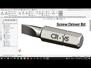 Solidworks Tutorials | Screw Driver Bit In Solidworks | #solidworks | #autocad