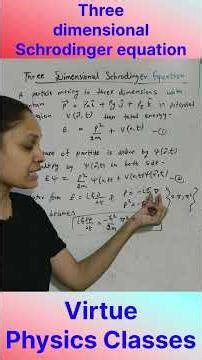 Three dimensional Schrödinger Equation 🔥🔥#shorts #bsc #physics