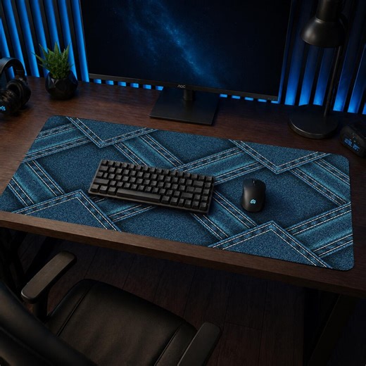 Denim Desk Pad, Blue Jean Mouse Pad XL, 50x90cm Large Desk Mat, Toffice Decor, Gift for Gamer, Jeans Mat,desk Decor - Etsy