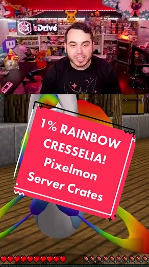 1% RAINBOW CRESSELIA! Pixelmon Server Crates #pokemon #minecraft #rainbow #PrimeDayShowPJParty #fyp #letsplay #minecrafthacks #pixelmon #adrive