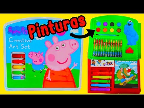 Pintamos con sets de arte de Peppa Pig, Plaza Sésamo y Sr. Cara de Papa