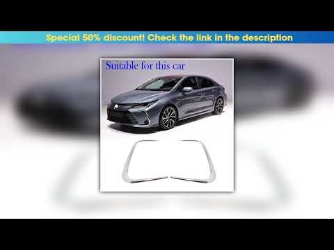 Slide Silver Color Fog Light Lamp Ring Frame Cover Trim For Toyota Corolla E210 Prestige Altis 2019