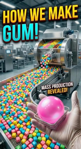The Secret Behind Chewing Gum 🧬 | Factory Process #shorts