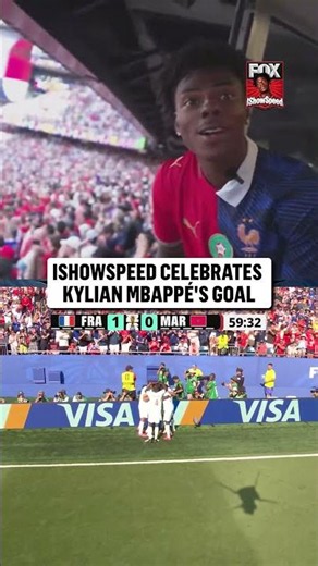 ‪@IShowSpeed‬ did the Mbappé celly after he scored for France