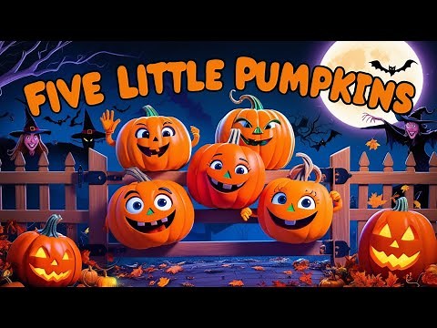 🎃Five Little Pumpkins 🎶 | Fun Halloween song for kids | Nursery Rhyme