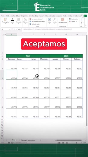2.2M views · 22K reactions | Calendario completo incluyendo lista de meses y filtro por mes en Excel.  #excel #exceltips #exceltutorial | FAE - Formación Académica Excel | Facebook