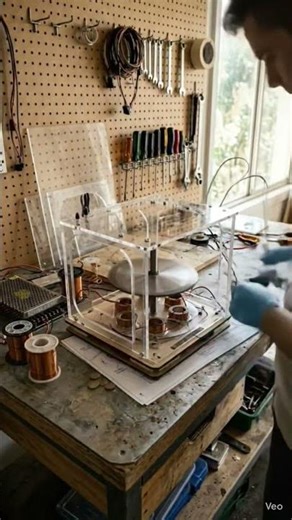 DIY Magnetic Levitation Motor (Futuristic Transparent Build)
