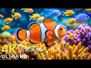 DREAM AQUARIUM 4K - Marine Life, Sea Animals and Coral Reef - Beautiful Relaxing Music for Sleep #31