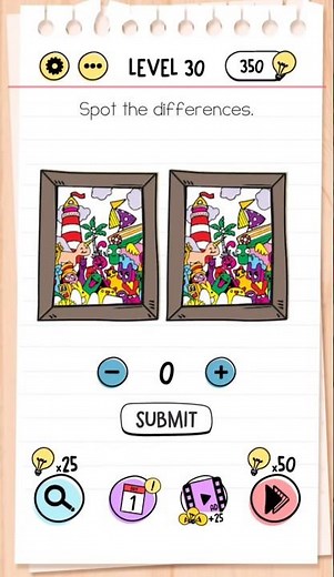 Brain Test Level 30 Walkthrough - Spot the differences 🧠 #Shorts