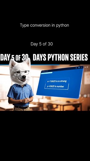 i__simplify on Instagram: "🔥 Day 5 of 30 Days Python 🐶 Today we’re learning about Type Casting in Python — the real trick to convert between numbers, strings, and floats like a pro 😎 Chimtu Bro makes it look so easy… and funny too! 😂 Save this & comment ‘Hi’ to get full notes PDF 📝👇 #30DaysOfPython #PythonWithChimtu #PythonBasics #TypeCastingInPython 📚 Topic Notes: Day 5 – Type Casting in Python 👉 What is Type Casting? Type casting means converting one data type to another, like converti
