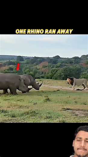 Lion King Vs Rhino☠️ #azan #quran #islamic #islamicvideos #shortsviral #lion #tiger #fighting