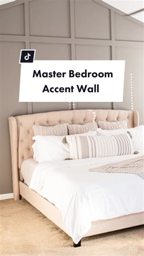 DIY Board and Batten Master Bedroom Accent Wall