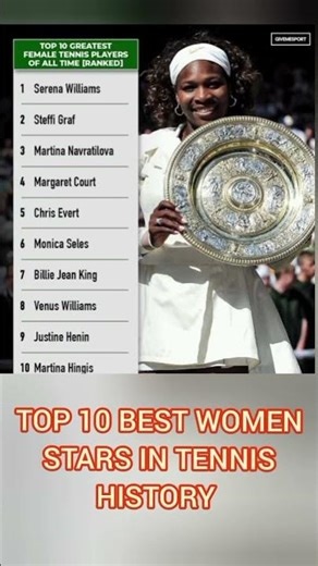 Top 10 Greatest Women’s Tennis Stars in History | Legends of the Game 🎾👑.