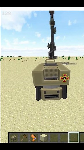 HIMARS Turret in Minecraft! Guided Artillery destruction HBM's NTM #shorts