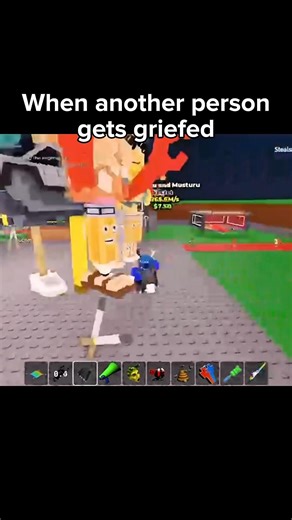 When another person gets griefed - ( steal a brainrot )