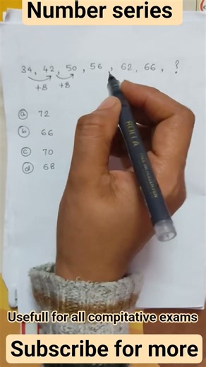 📊 Complete Number Series | Reasoning Short #railwayexam #viral #maths #trending #reasoning #exam
