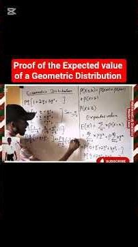 Proof of the expected value of a Geometric Distribution