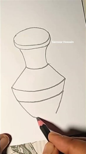 how to draw a beautiful pitcher #shorts #shortsvideo