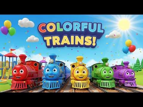Learn Colors with Toy Trains | Kids Educational Video