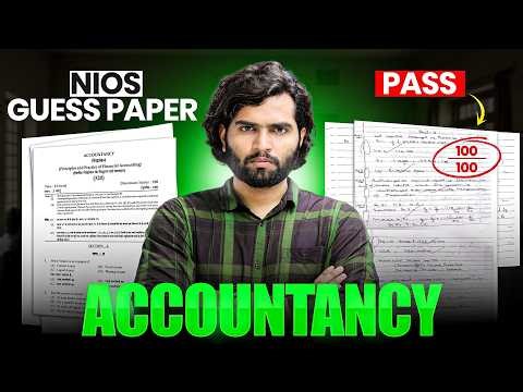NIOS Accountancy (320) Guess Paper Class 12 | Paper Me Isse Baahar Nahi Aayega! 💯