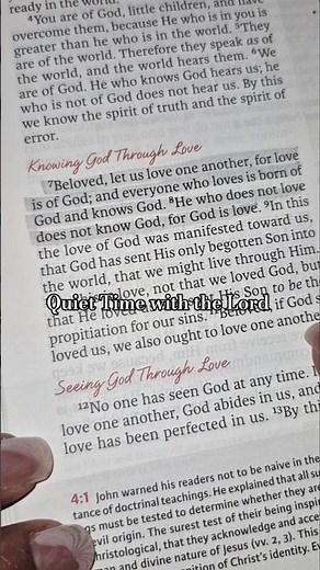 Quiet Time with the Lord | 1 John 4:7–8 | God Is Love | #Bible #SundayVerse