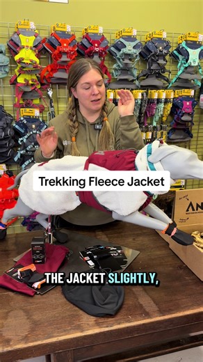 Trekking Fleece Jacket for Active Dogs
