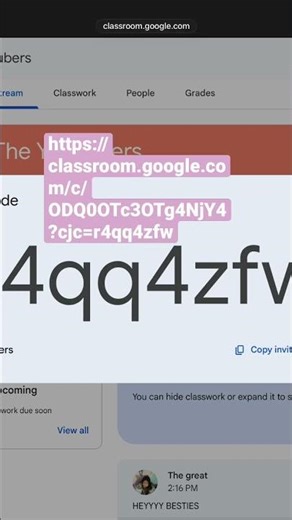 Join my Google Classroom the code is:r4qq4zfw