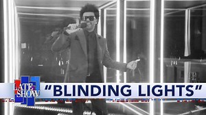 153K views · 3.7K reactions | You won’t believe your eyes as The Weeknd performs “Blinding Lights” for the first time on night two of his Late Show takeover. | The Late Show with Stephen Colbert | Facebook