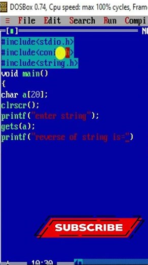 write a C program to reverse a string using strrev() function.