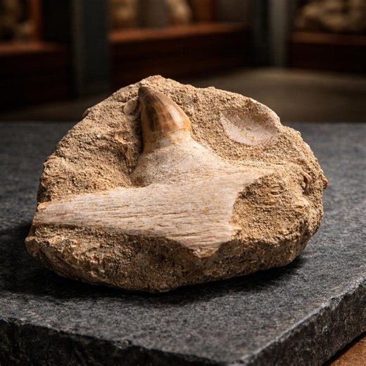 Mosasaurus Fossile Tooth in Matrix - Etsy