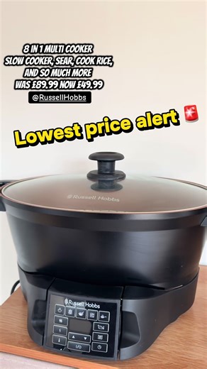 Prepare delicious family meals with the Russell Hobbs Good To Go Electric Multi Cooker. Its 6.5 L capacity pot handles everything from slow-cooked stews to steamed vegetables and fluffy rice, while the 8 cooking settings let you sear, roast, sous vide and more, all in one convenient appliance @Russell Hobbs #multicooker #russellhobbs #slowcooker #tiktokmademebuylt #kitchenappliences