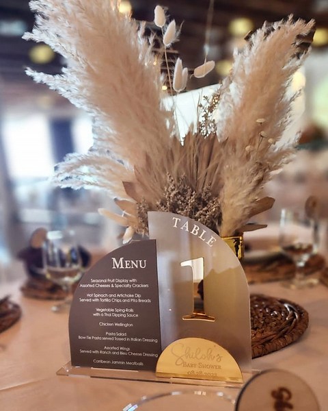 Custom Acrylic Menu / Custom Table Number Combo - Etsy
