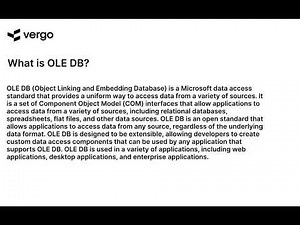 OLE DB Explained
